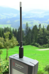 The Electic Field antenna fitted to the EM Field Probe EMF meter