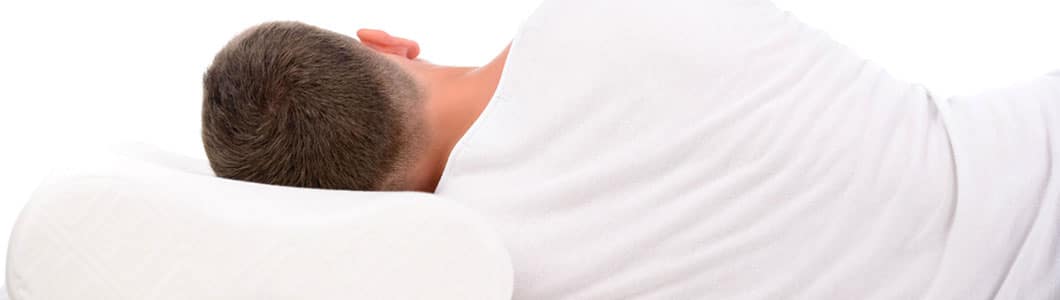 Healthy sleeping with support in the cervical spine area